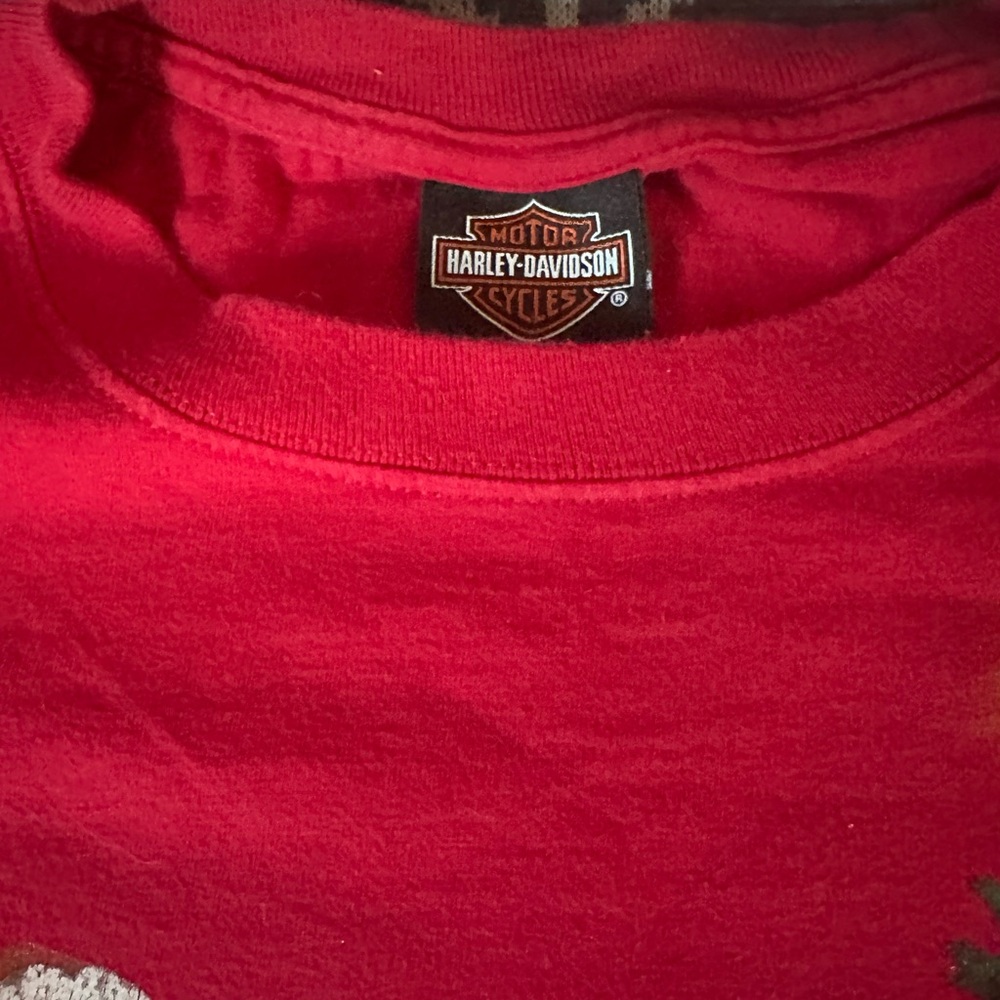 Harley-Davidson biker Santa motorcycle Christmas tee Lakeland Florida size small - Picture 5 of 8
